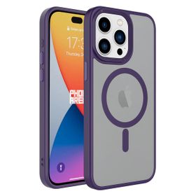 Vendas iPhone 15 Pro Max Flet Serisi Mat Arka Yüzey Wireless Şarj Destekli Magsafe Cep Telefonu Kılıfı