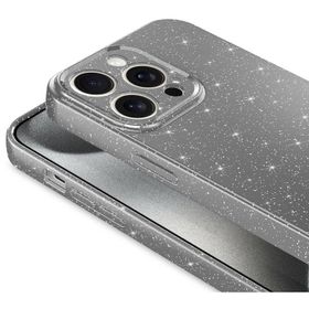 Vendas iPhone 15 Pro Max Koton Serisi Kamera Korumalı Simli Lüks Silikon Cep Telefonu Kılıfı