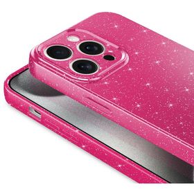 Vendas iPhone 15 Pro Max Koton Serisi Kamera Korumalı Simli Lüks Silikon Cep Telefonu Kılıfı