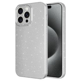 Vendas iPhone 15 Pro Max Koton Serisi Kamera Korumalı Simli Lüks Silikon Cep Telefonu Kılıfı