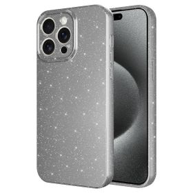 Vendas iPhone 15 Pro Max Koton Serisi Kamera Korumalı Simli Lüks Silikon Cep Telefonu Kılıfı
