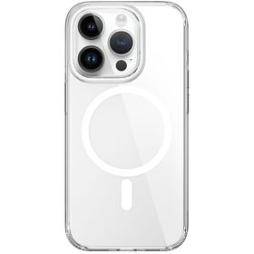 Vendas iPhone 15 Pro Victor Serisi Magsafe Şarj Özellikli Renkli Kamera Çerçeveli Şeffaf Silikon Cep Telefonu Kılıfı