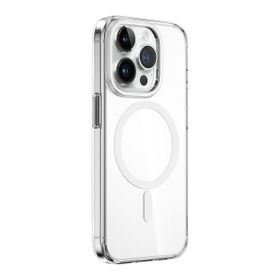 Vendas iPhone 15 Pro Victor Serisi Magsafe Şarj Özellikli Renkli Kamera Çerçeveli Şeffaf Silikon Cep Telefonu Kılıfı