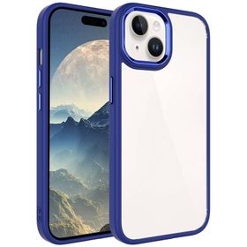 Vendas iPhone 15 Uyumlu Krom Serisi Metal Buton Tasarımlı Renkli Kenarlı Tarz Kılıf