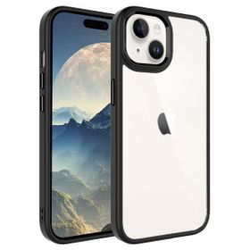 Vendas iPhone 15 Uyumlu Krom Serisi Metal Buton Tasarımlı Renkli Kenarlı Tarz Kılıf