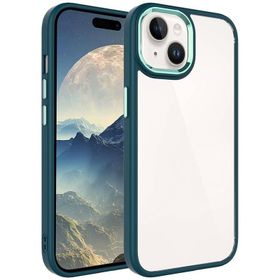 Vendas iPhone 15 Uyumlu Krom Serisi Metal Buton Tasarımlı Renkli Kenarlı Tarz Kılıf