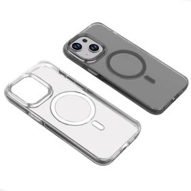 Vendas iPhone 15 Uyumlu Lagent Serisi Sararma Yapmayan Metal Kamera Çıkıntılı Magsafe Destekli Metal Tuş Tasarımlı Pc Kılıf