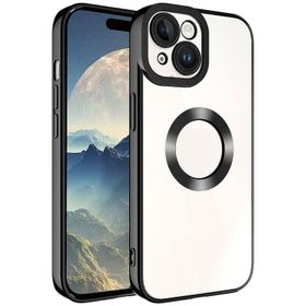 Vendas iPhone 15 Uyumlu Omega Serisi Kamera Korumalı Logo Gösteren Fit Silikon Kılıf