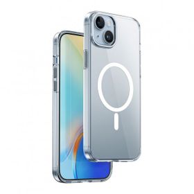 Vendas İphone 15 Uyumlu Victor Serisi Magsafe Şarj Özellikli Renkli Kamera Çerçeveli Şeffaf Silikon Kılıf