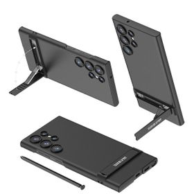 Vendas Samsung Galaxy S23 Ultra Uyumlu Kılıf Ays Serisi Kamera Korumalı Dikey Standlı Sert Pc Kapak Kılıf