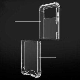 Vendas Samsung Galaxy Z Flip 4 Uyumlu Wall Serisi Airbag Köşeli Nitro Anti-Shock Silikon Kılıf
