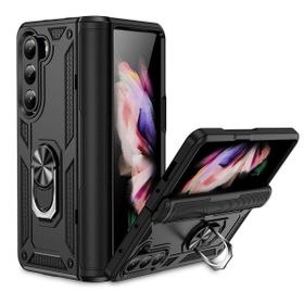 Vendas Samsung Galaxy Z Fold 5 Uyumlu Hulk Serisi Yüzüklü Darbe Dirençli Tam Korumalı Zırh Silikon Kılıf