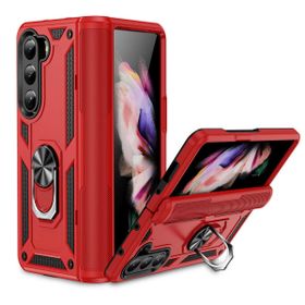 Vendas Samsung Galaxy Z Fold 5 Uyumlu Hulk Serisi Yüzüklü Darbe Dirençli Tam Korumalı Zırh Silikon Kılıf
