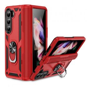 Vendas Samsung Galaxy Z Fold 5 Uyumlu Hulk Serisi Yüzüklü Darbe Dirençli Tam Korumalı Zırh Silikon Kılıf