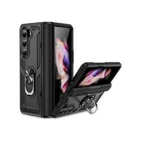 Vendas Samsung Galaxy Z Fold 5 Uyumlu Hulk Serisi Yüzüklü Darbe Dirençli Tam Korumalı Zırh Silikon Kılıf
