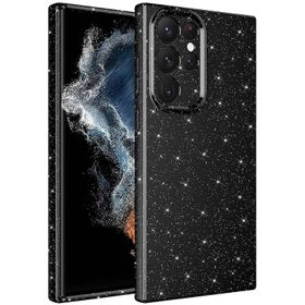 Vendas Samsung S22 Ultra Uyumlu Koton Serisi Kamera Korumalı Simli Lüks Silikon Kılıf