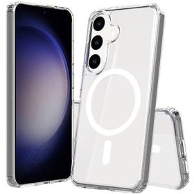 Vendas Samsung S23 Fe Uyumlu Kılıf Embos Serisi Magsafe Şarj Özellikli Silikon Kenarlı Sert Pc Kılıf