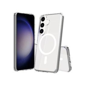 Vendas Samsung S23 Fe Uyumlu Kılıf Embos Serisi Magsafe Şarj Özellikli Silikon Kenarlı Sert Pc Kılıf