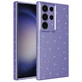 Vendas Samsung S23 Ultra Uyumlu Koton Serisi Kamera Korumalı Simli Lüks Silikon Kılıf