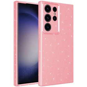 Vendas Samsung S23 Ultra Uyumlu Koton Serisi Kamera Korumalı Simli Lüks Silikon Kılıf