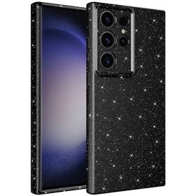 Vendas Samsung S23 Ultra Uyumlu Koton Serisi Kamera Korumalı Simli Lüks Silikon Kılıf