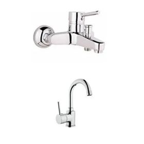 Venita Delta Lavabo Bataryası + Aç Kapa Banyo Bataryası