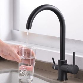 Venita Siyah Arıtmalı 3 Yollu Delta Mutfak Bataryası
