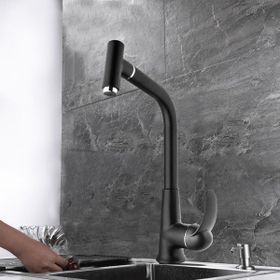 Venita Siyah Spiralli T-Max Pirinç Başlıklı Mutfak Evye Bataryası