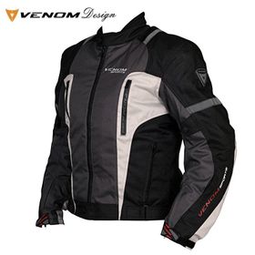 Venom Air Racing Siyah Gümüş Gri 4 Mevsim Motosiklet Montu