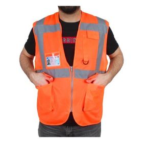 Vento Cepli Mühendis Tipi Turuncu İkaz Yeleği