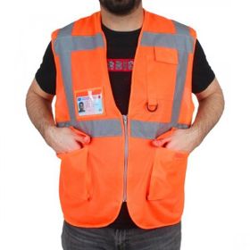 Vento Cepli Mühendis Tipi Turuncu İkaz Yeleği