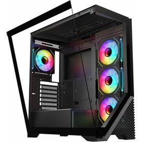 Vento VG4202FL Mid Tower 850W 80+ Siyah Temperli Cam RGB ATX Gaming Kasa