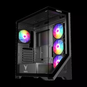 Vento VG4202FL Mid Tower 850W 80+ Siyah Temperli Cam RGB ATX Gaming Kasa