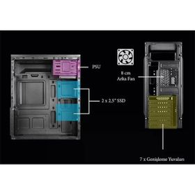 Vento VS114F Fanlı 500 W ATX Bilgisayar Kasası