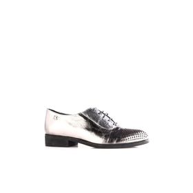 Venüs 145415Y Platin Sivri Burun Bağcıklı Loafer Kadın Ayakkabı