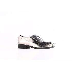 Venüs 145415Y Platin Sivri Burun Bağcıklı Loafer Kadın Ayakkabı