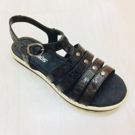 Venüs 1819405 Kadın Deri Anatomik Lazer Kesim Siyah Sandalet