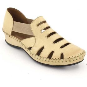 Venüs 18791395 Bej Deri Lastikli Comfort Delikli Kadın Sandalet