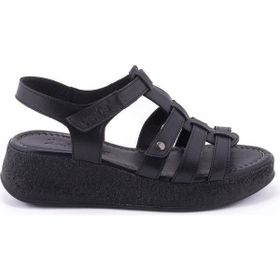 Venüs 23023213 Siyah Kadın Sandalet