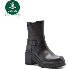 Venüs 2351303K Siyah Deri Kadın Bot