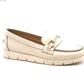 Venüs 24075604Y Bej Deri Kadın Loafer Ayakkabı