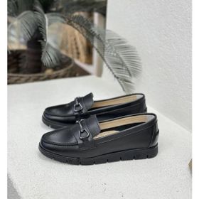 Venüs 24075604Y Siyah Deri Kadın Loafer Ayakkabı