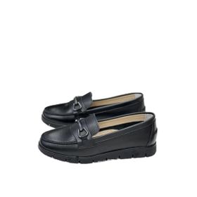 Venüs 24075604Y Siyah Deri Kadın Loafer Ayakkabı
