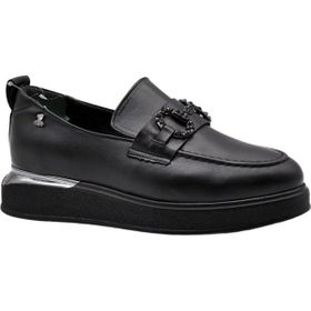 Venüs 2451401K Siyah Kadın Loafer Ayakkabı