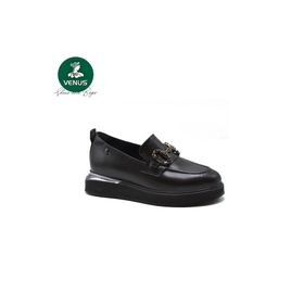Venüs 2451401K Siyah Kadın Loafer Ayakkabı