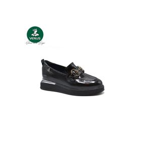 Venüs 2451401K Siyah Kadın Loafer Ayakkabı