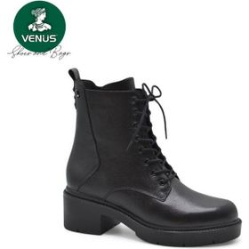 Venüs 2454603K Siyah Deri Kadın Bot