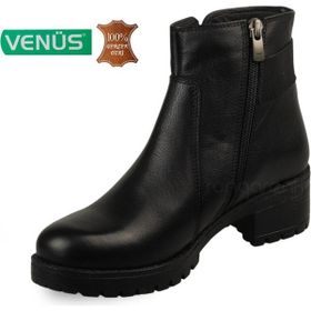 Venüs 3309K Siyah Deri Kadın Bot