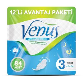 Venüs Gece 12x84 Adet Hijyenik Ped