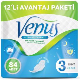 Venüs Gece 12x84 Adet Hijyenik Ped
